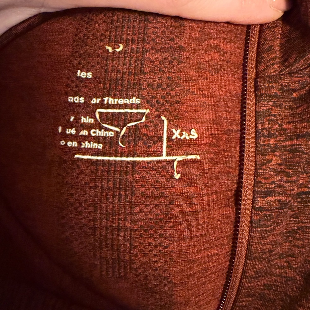 Figs Countourknit Full Zip Jacket Marked Burnt Orange color Size XXS scrubs - Picture 2 of 6